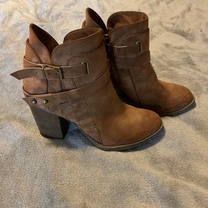 Buckled ankle boots
